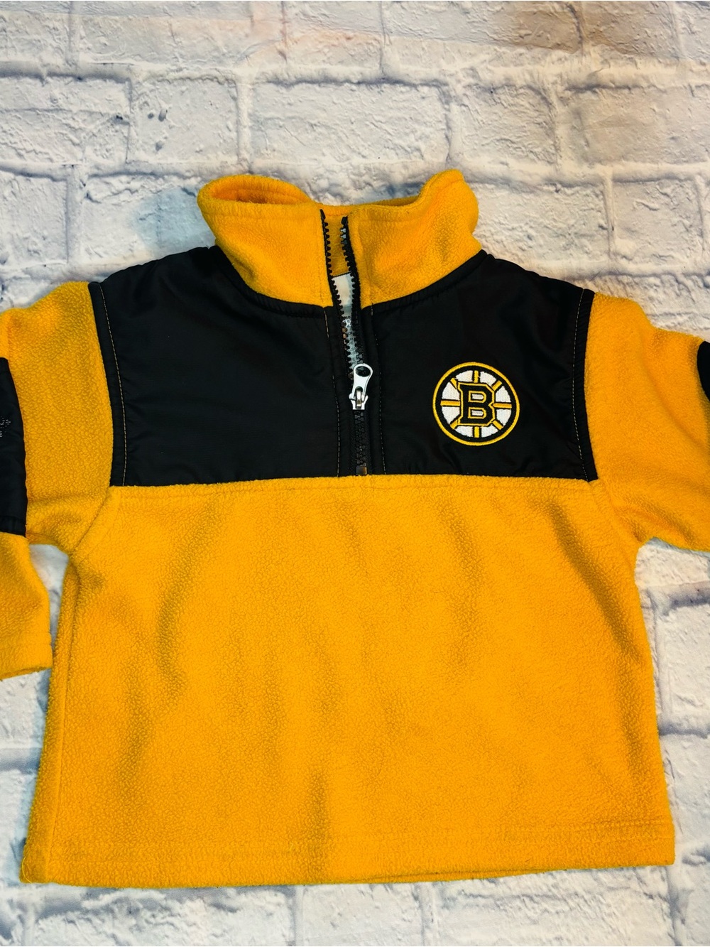 Boston Bruins Toddler Quarter Zip Fleece 2T My NHL Hockey Apparel Yellow